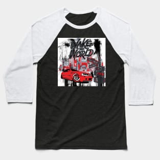 Wake the World, American Muscle Car, New York Vintage Cars Baseball T-Shirt